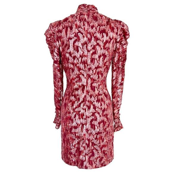 Jonathan Simkhai Pink Metallic Silk Georgette Mini Dress – Size 2 - Picture 4 of 6